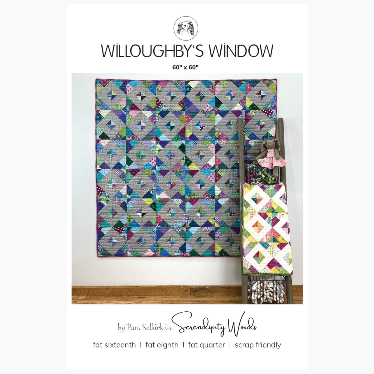 WILLOUGHBY'S WINDOW Quilt Pattern (Digital PDF Download), by Pam Selki